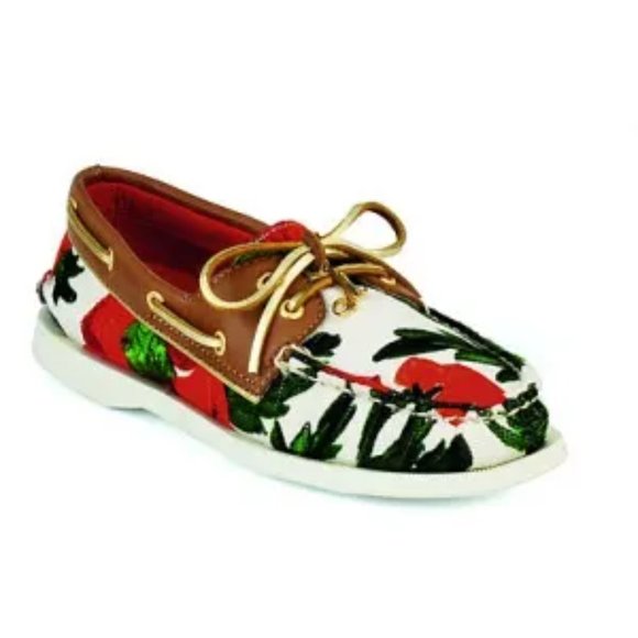 Milly for Sperry Limited Edition - 2-Eye in Roses Print Canvas - Size 6 - Picture 2 of 5
